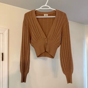 Aritzia Wilfred Plunge Front Cardigan